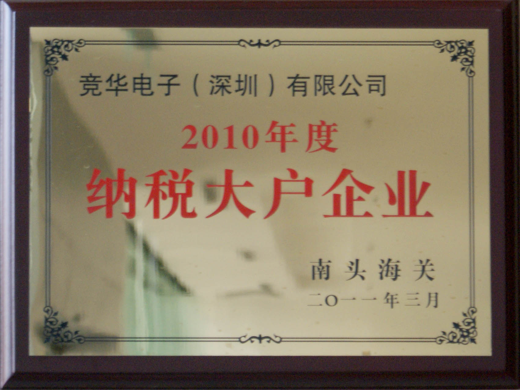 10年度纳税大户企业